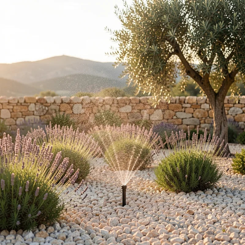 Régler un arrosage automatique pour un jardin des Alpilles
